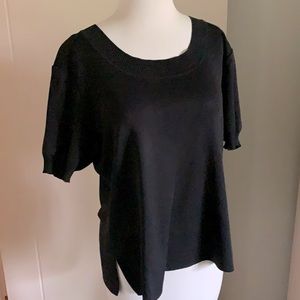 Misook black shirt sleeves top